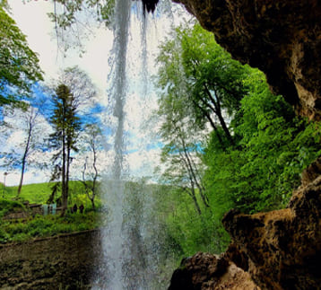 Lillafüred; Waterval, kasteel en Uitzicht.