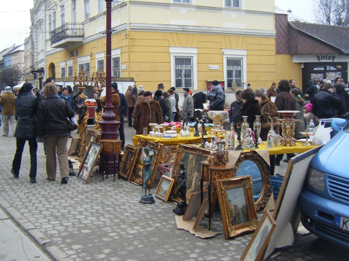 Antiekmarkt in Miskolc.